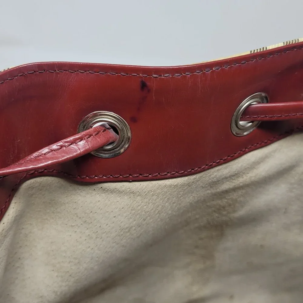 BURBERRY Haymarket Check Drawstring Bucket Shoulder Bag - Picture 11 of 16